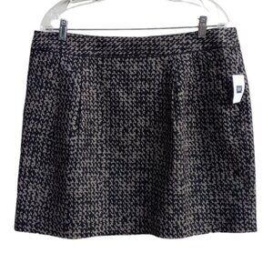 Gap jagged houndstooth  lined skirt sz 14 NEW (0092)